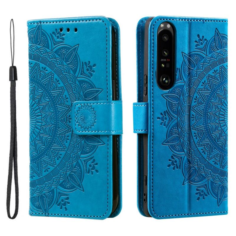 Flip Cover Sony Xperia 1 Vi Mandala Sol Med Rem