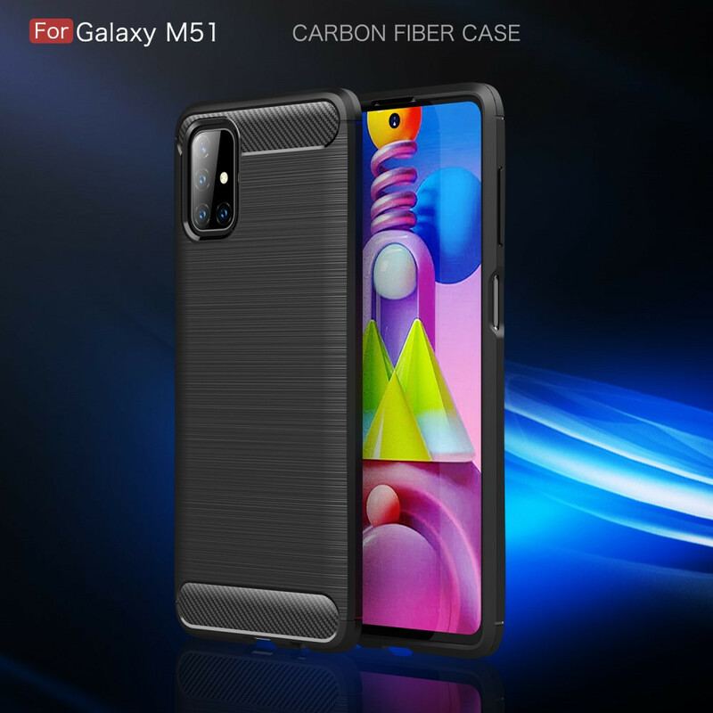 Cover Samsung Galaxy M51 Børstet Kulfiber