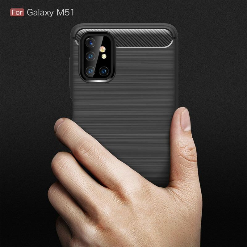 Cover Samsung Galaxy M51 Børstet Kulfiber