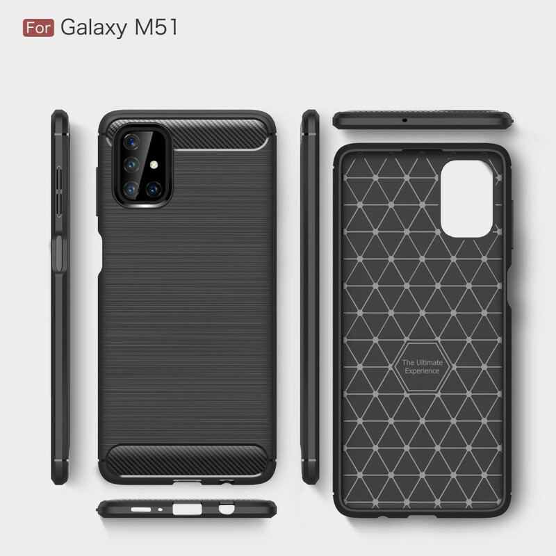 Cover Samsung Galaxy M51 Børstet Kulfiber