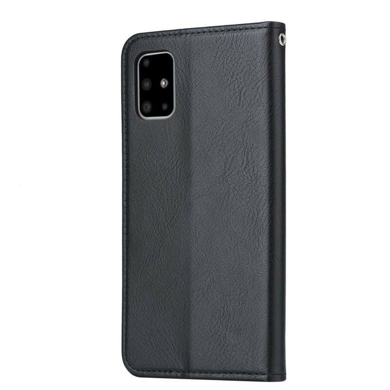 Cover Samsung Galaxy M51 Flip Cover Kortholder I Imiteret Læder