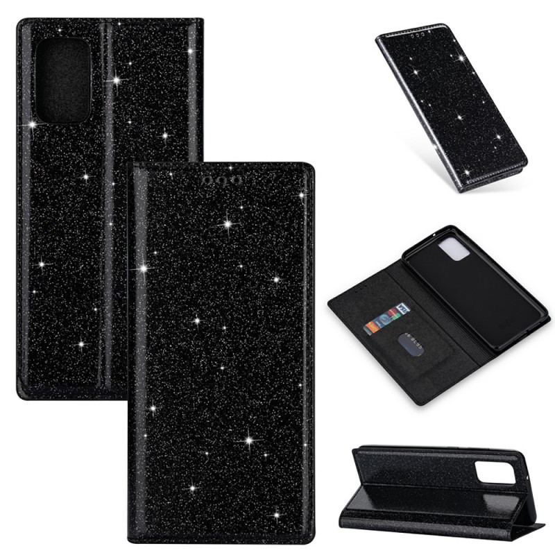 Cover Samsung Galaxy M51 Flip Cover Sequin Stil