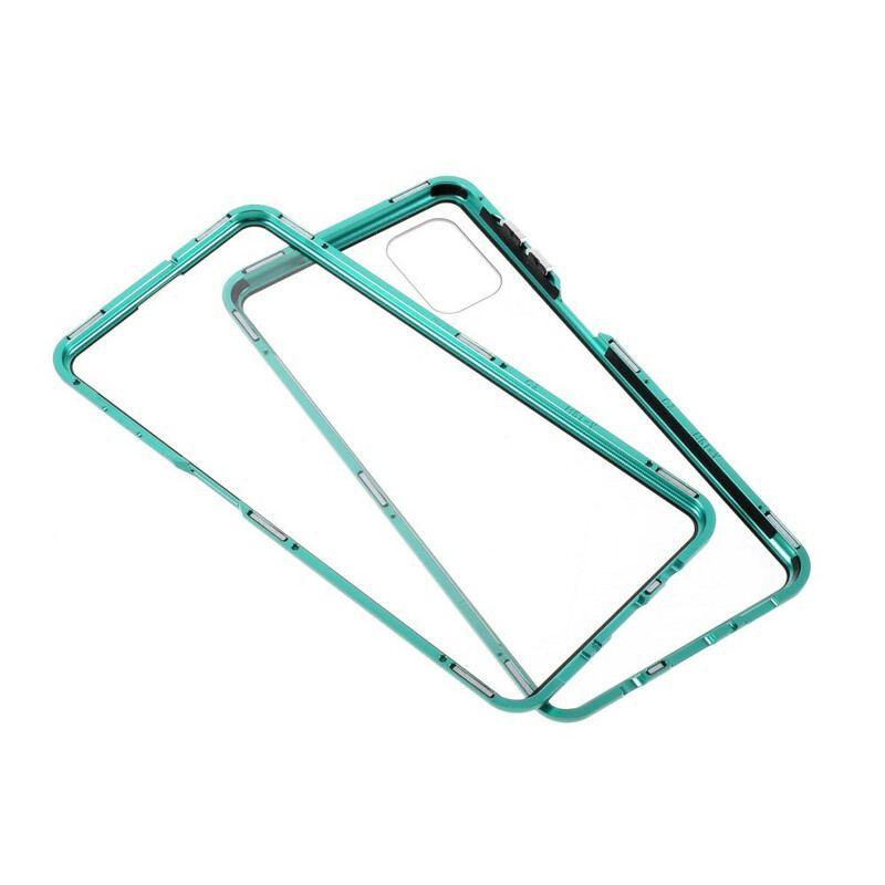 Cover Samsung Galaxy M51 Metalkanter Og Hærdet Glas