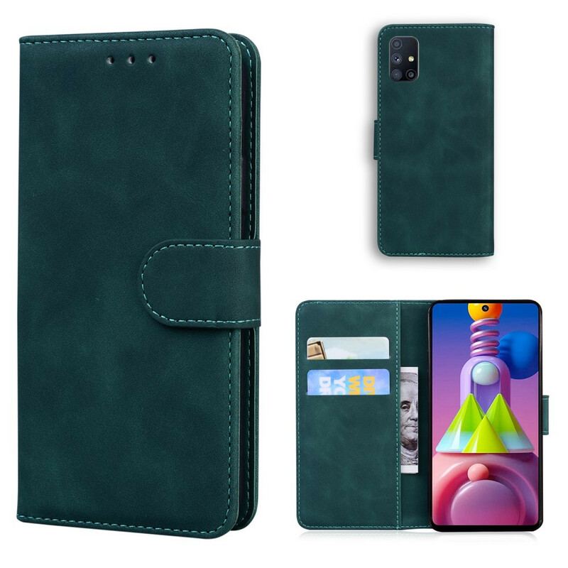 Flip Cover Samsung Galaxy M51 Monokrom Lædereffekt