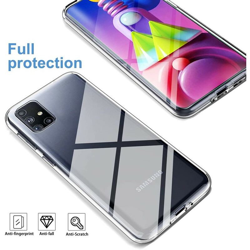 Mobilcover Samsung Galaxy M51 Og Hærdet Glasskærm