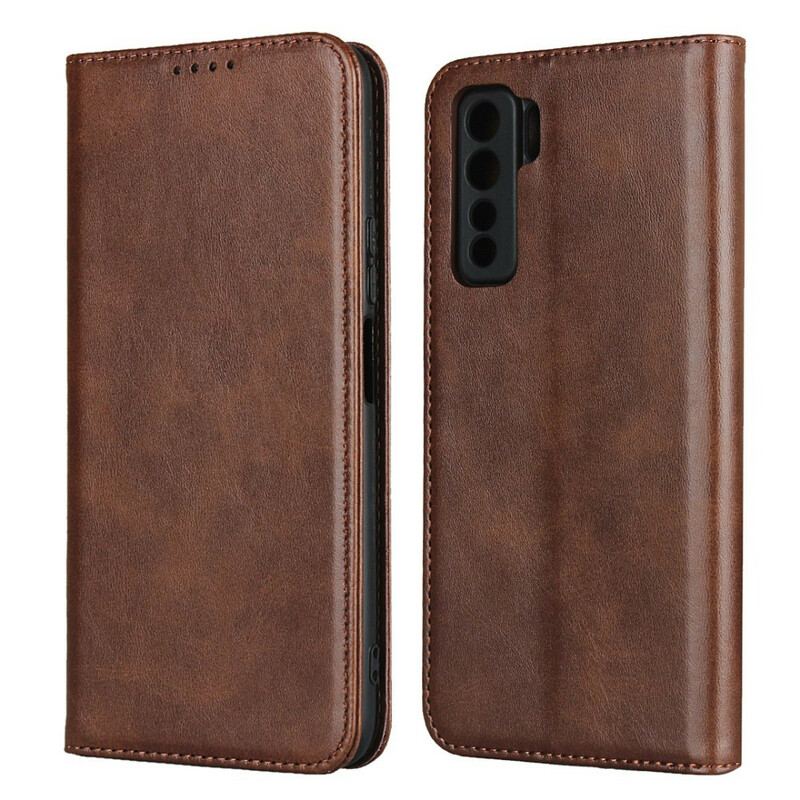 Cover Huawei P40 Lite 5G Flip Cover Ægte Læder