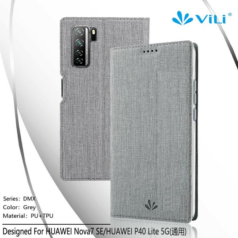 Cover Huawei P40 Lite 5G Flip Cover Tekstureret Vili Dmx