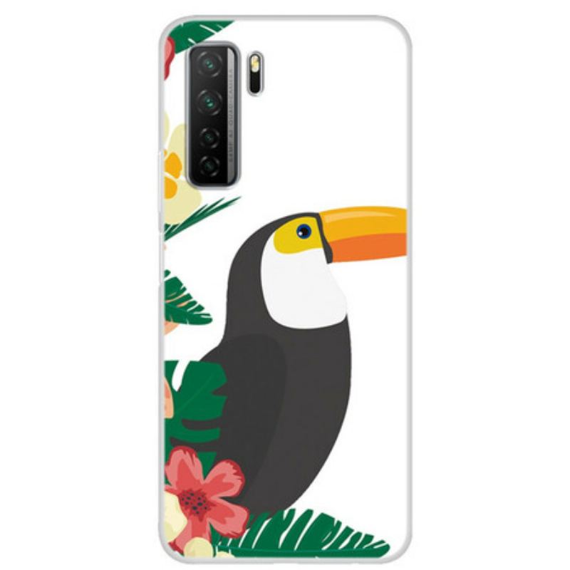 Cover Huawei P40 Lite 5G Gennemsigtig Toukan I Junglen