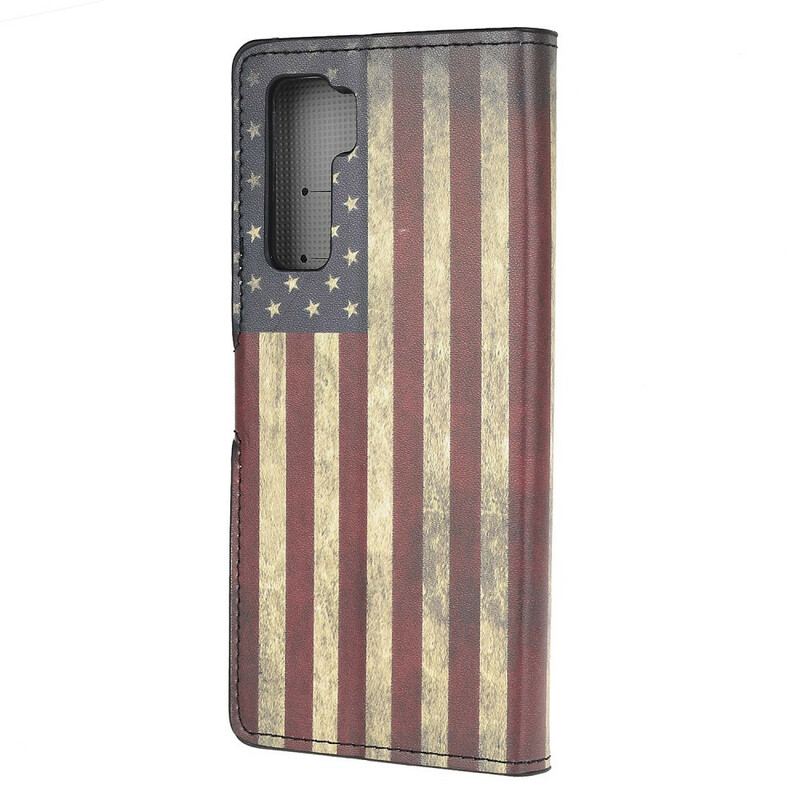 Flip Cover Huawei P40 Lite 5G Amerikansk Flag