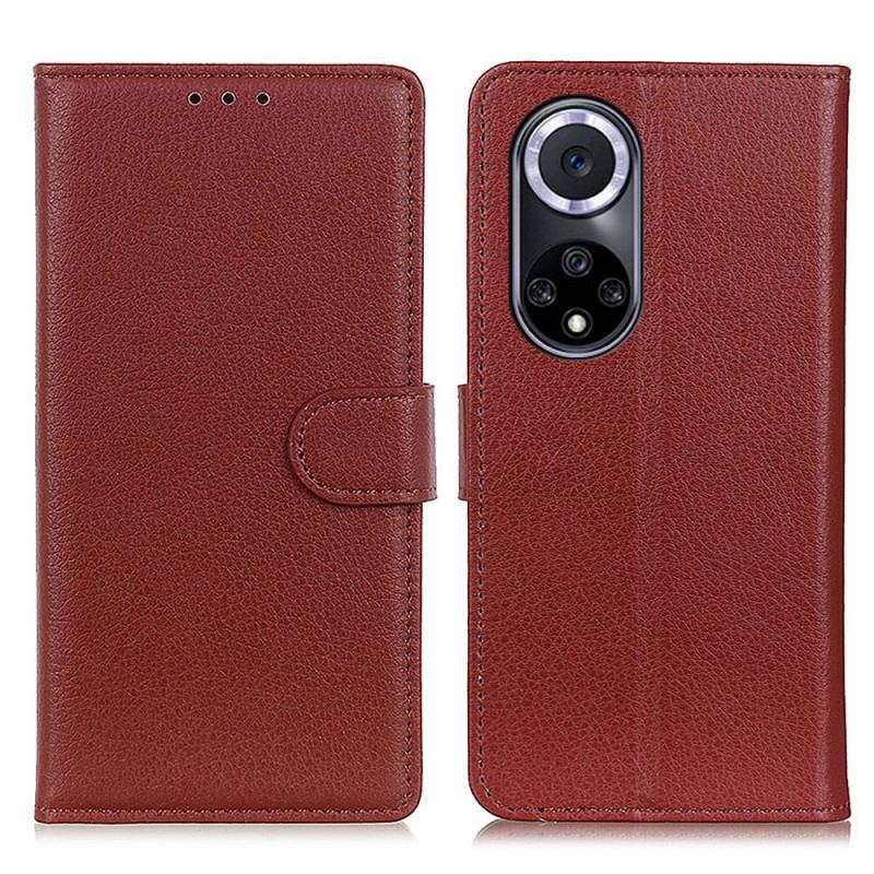 Flip Cover Huawei Nova 9 Traditionelt Litchi