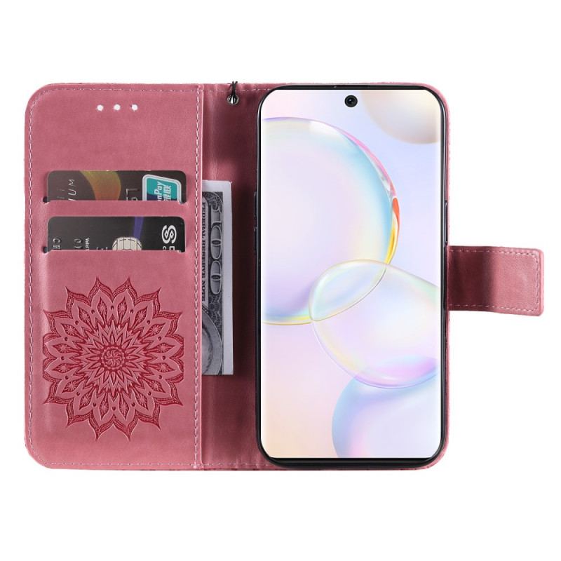 Læder Cover Huawei Nova 9 Solblomst