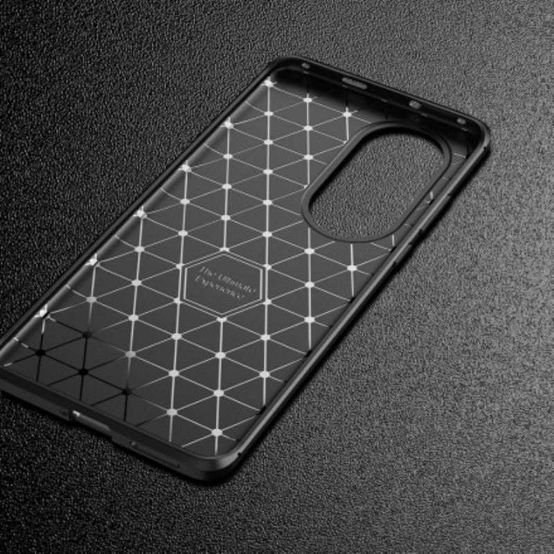 Cover Huawei P50 Fleksibel Kulfibertekstur