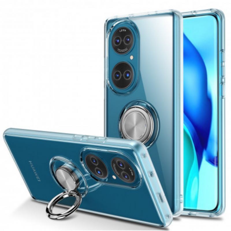 Cover Huawei P50 Gennemsigtig Enkel Metalring