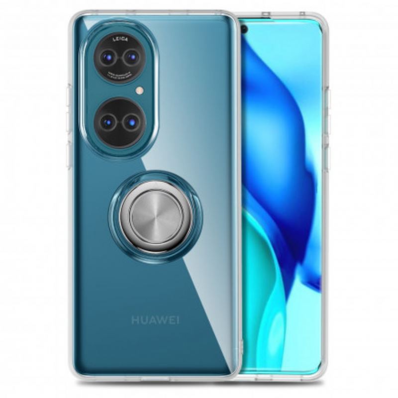 Cover Huawei P50 Gennemsigtig Enkel Metalring