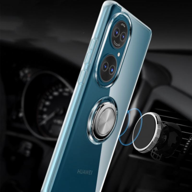 Cover Huawei P50 Gennemsigtig Enkel Metalring