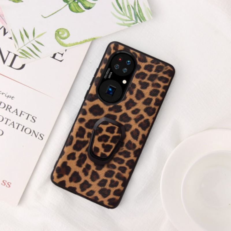 Cover Huawei P50 Leopard Stil Ring-støtte