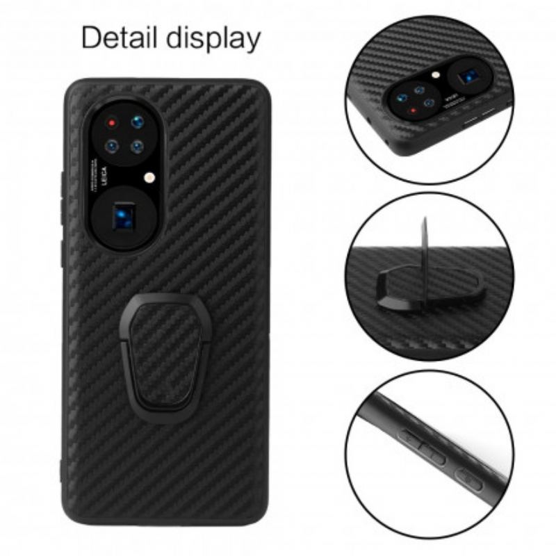 Mobilcover Huawei P50 Carbon Fiber Ring-support