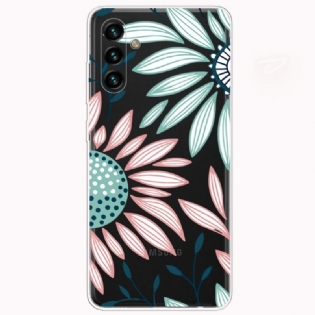 Cover Samsung Galaxy A13 5G / A04s Gennemsigtig En Blomst