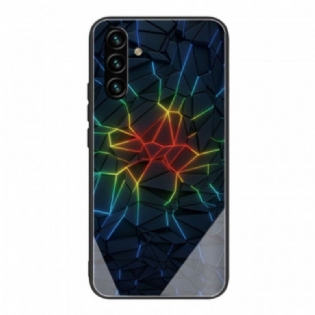 Cover Samsung Galaxy A13 5G / A04s Geometri Hærdet Glas