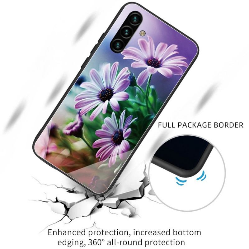 Cover Samsung Galaxy A13 5G / A04s Hærdet Glas Blomster