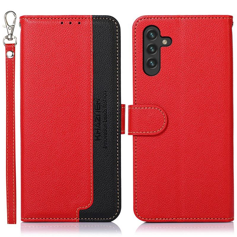 Flip Cover Samsung Galaxy A13 5G / A04s Lychee Style Rfid Khazneh