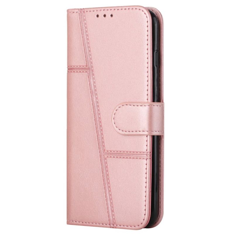 Flip Cover Samsung Galaxy A13 5G / A04s Med Snor Strappy Geo Lædereffekt