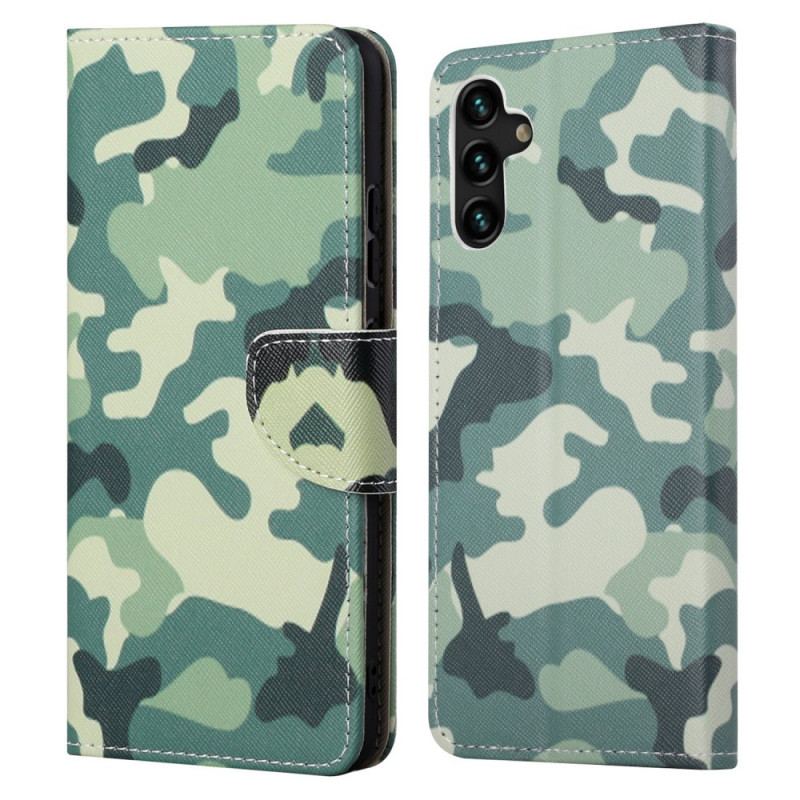 Flip Cover Samsung Galaxy A13 5G / A04s Militær Camouflage