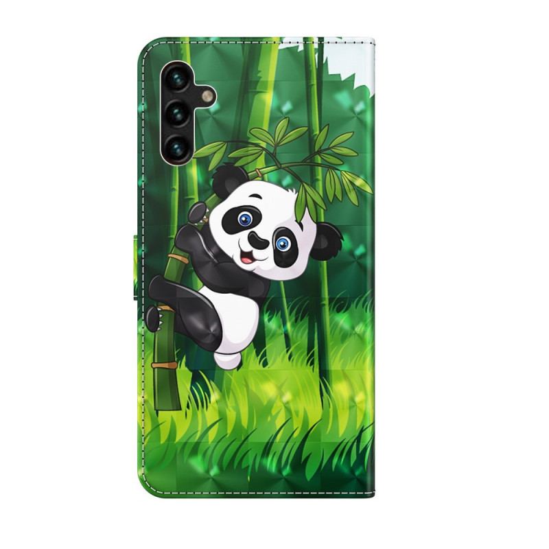 Flip Cover Samsung Galaxy A13 5G / A04s Panda Og Bambus