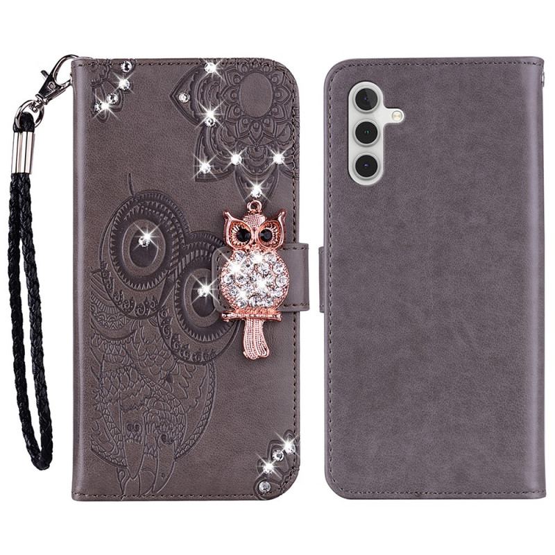 Flip Cover Samsung Galaxy A13 5G / A04s Ugle Mandala Og Charm