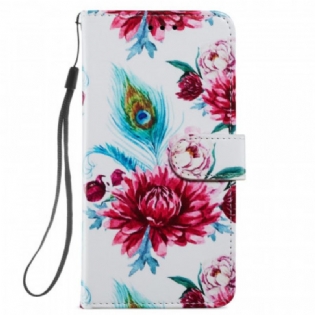 Læder Cover Samsung Galaxy A13 5G / A04s Intense Blomster