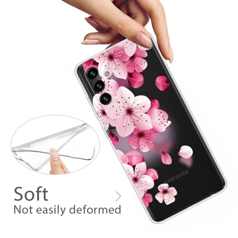 Mobilcover Samsung Galaxy A13 5G / A04s Små Lyserøde Blomster