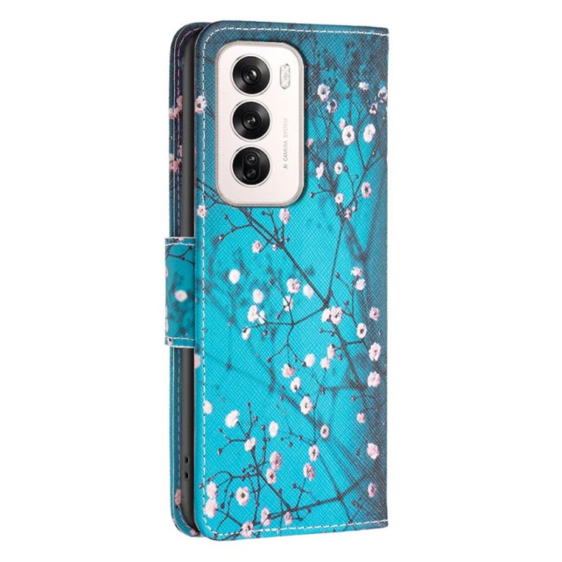 Flip Cover Oppo Reno 12 5g Blommeblomster