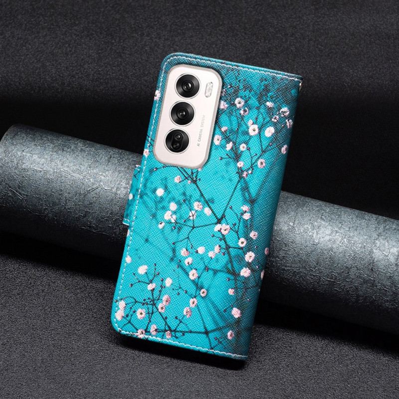 Flip Cover Oppo Reno 12 5g Blommeblomster