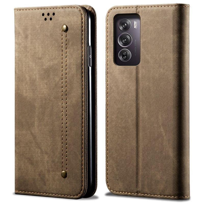 Flip Cover Oppo Reno 12 5g Jeansstof