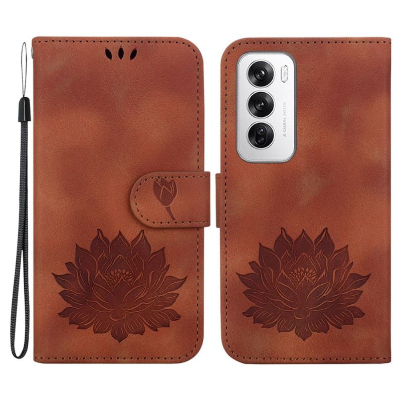 Flip Cover Oppo Reno 12 5g Lotusblomst