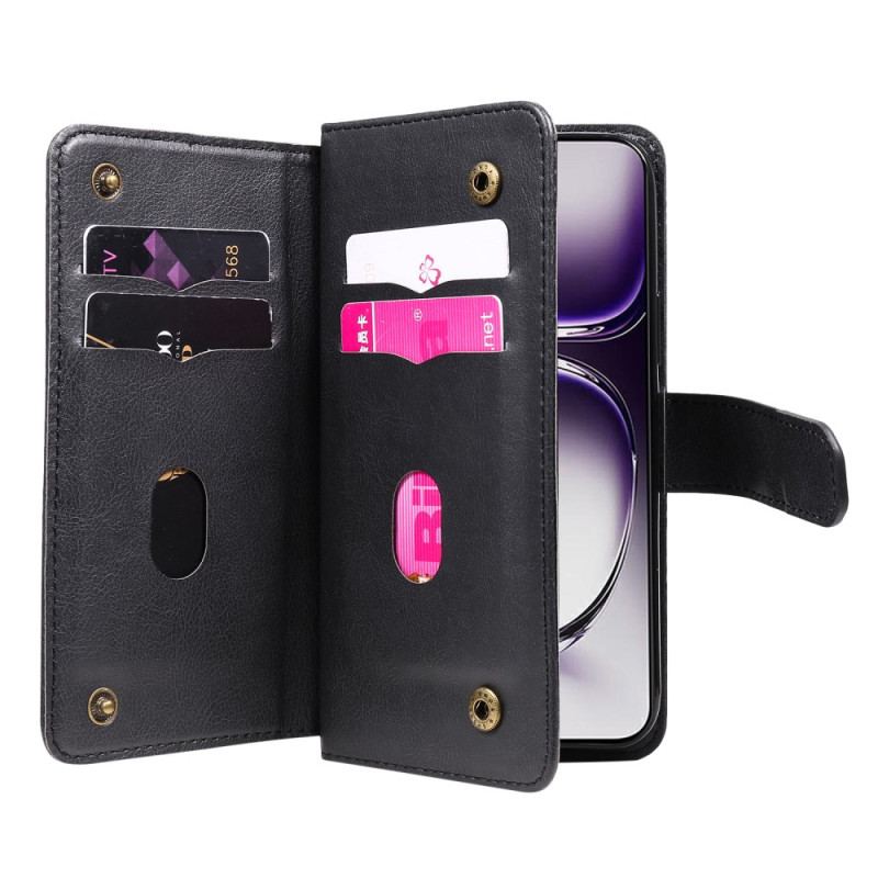 Læder Cover Oppo Reno 12 5g Telefon Etui 10 Kortholdere