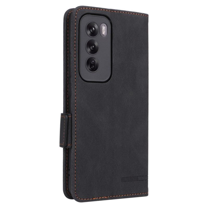 Læder Cover Oppo Reno 12 5g Vintage Stil