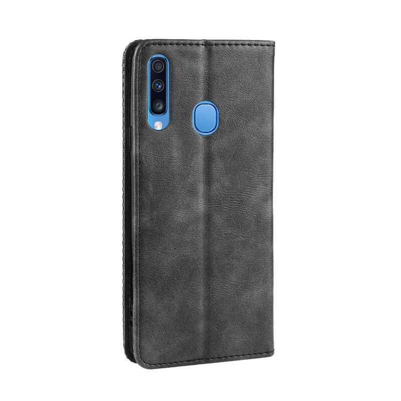 Cover Samsung Galaxy A20s Flip Cover Stiliseret Vintage Lædereffekt