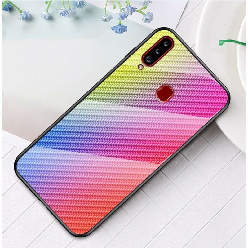 Cover Samsung Galaxy A20s Kulfiber Hærdet Glas