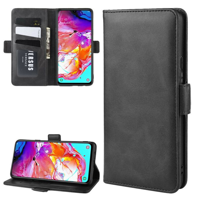 Flip Cover Samsung Galaxy A20s Læder Cover Dobbelt Klap