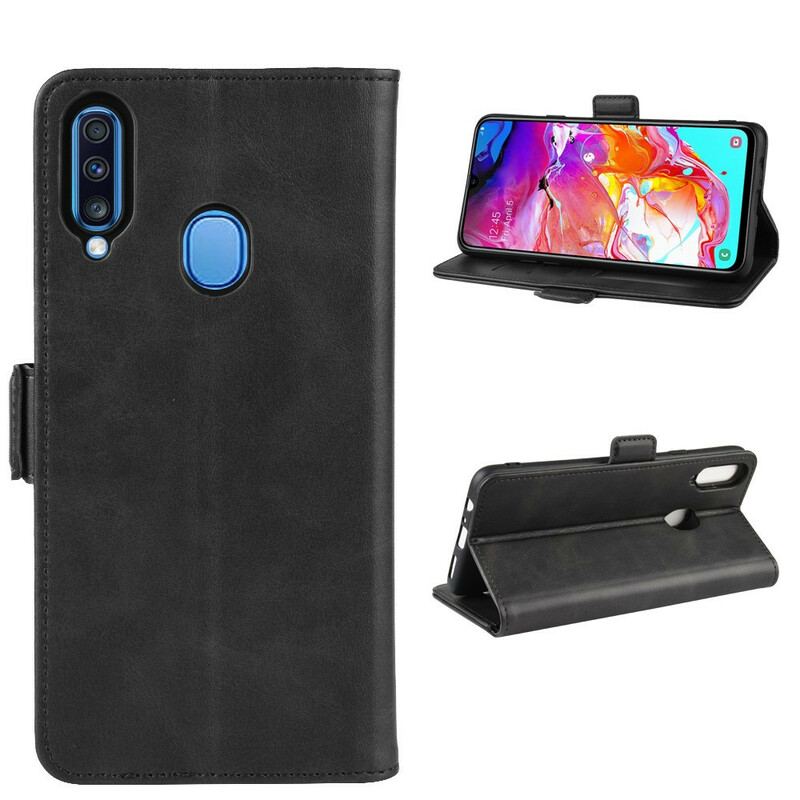 Flip Cover Samsung Galaxy A20s Læder Cover Dobbelt Klap