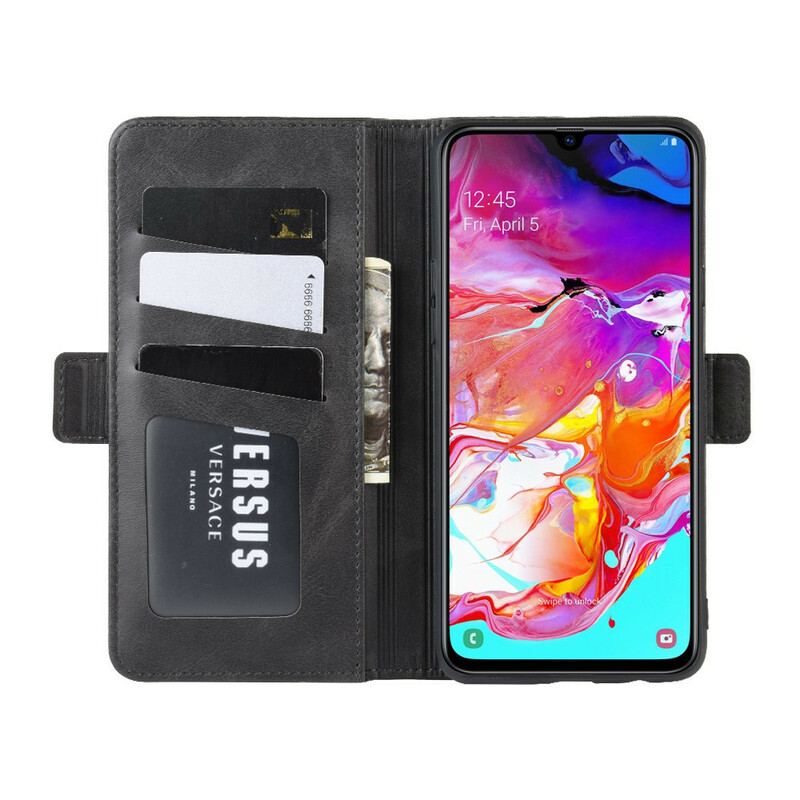 Flip Cover Samsung Galaxy A20s Læder Cover Dobbelt Klap