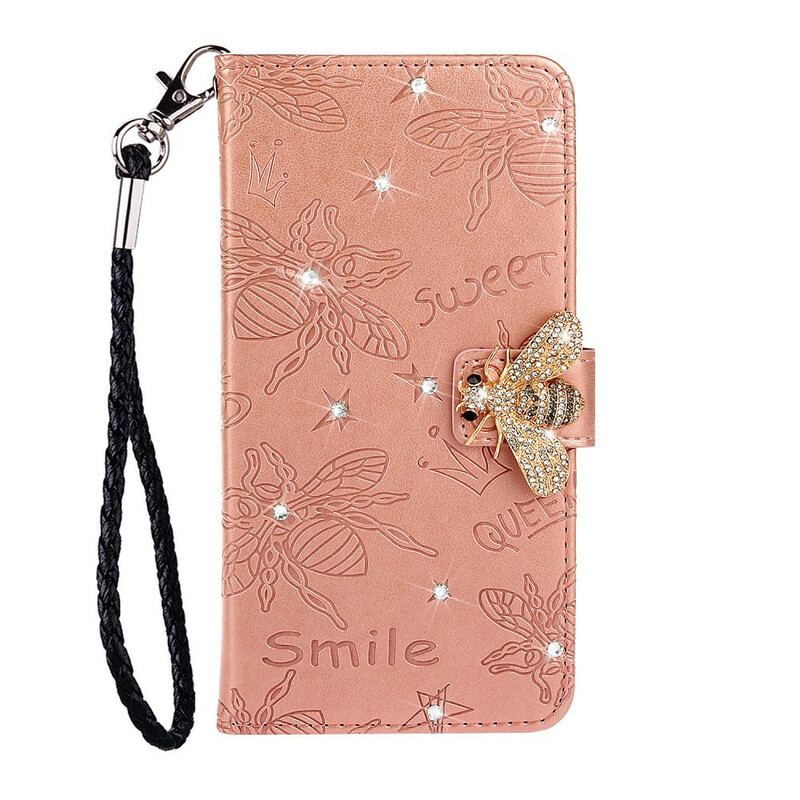 Flip Cover Samsung Galaxy A20s Smile Bee Charm