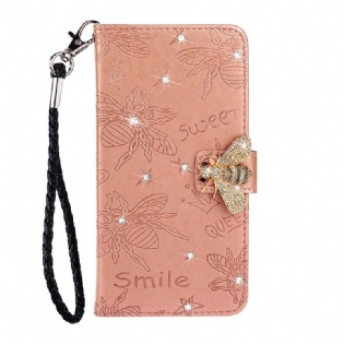 Flip Cover Samsung Galaxy A20s Smile Bee Charm
