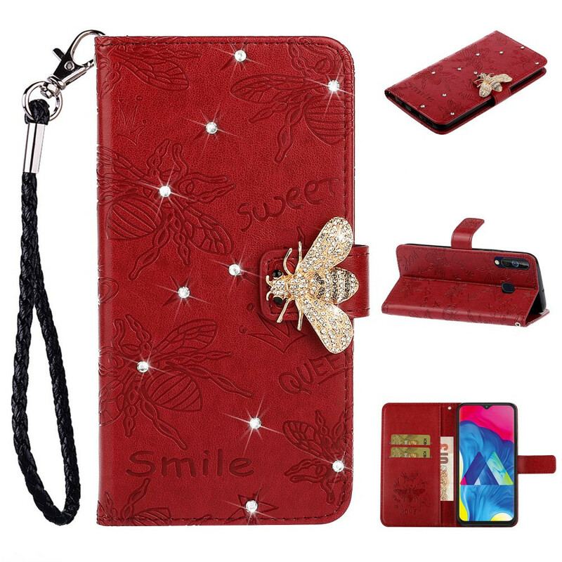 Flip Cover Samsung Galaxy A20s Smile Bee Charm