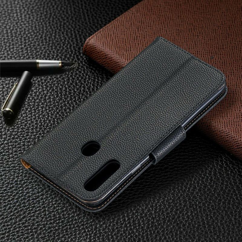 Læder Cover Samsung Galaxy A20s Flip Cover Litchi Rabat Oblique