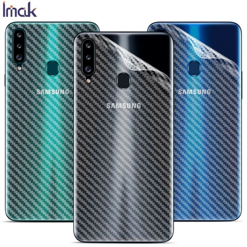 Rygbeskyttelsesfilm Til Samsung Galaxy A20S Style Carbon Imak