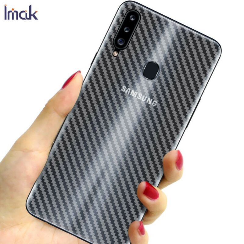 Rygbeskyttelsesfilm Til Samsung Galaxy A20S Style Carbon Imak