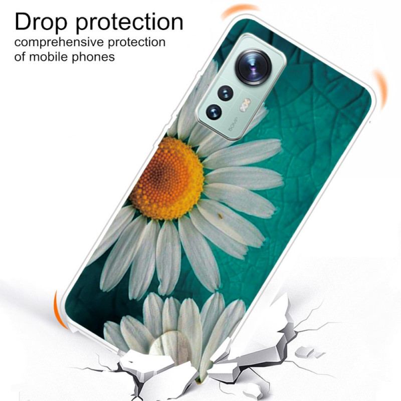 Cover Xiaomi 12 Pro Blomster Silikone