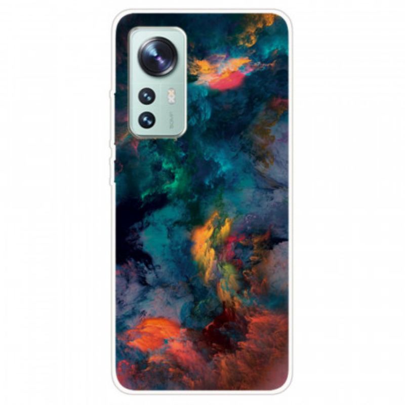 Cover Xiaomi 12 Pro Farverig Sky Silikone